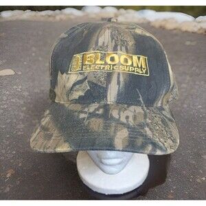 Bloom Electric Supply Employee Camo Cap Hat Green Adjustable Made in USA